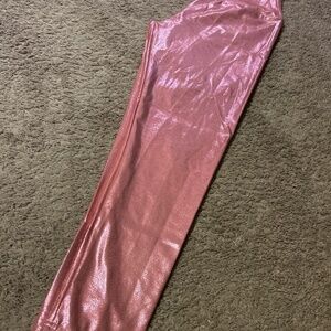 NWOT- Metallic Pink Leggings